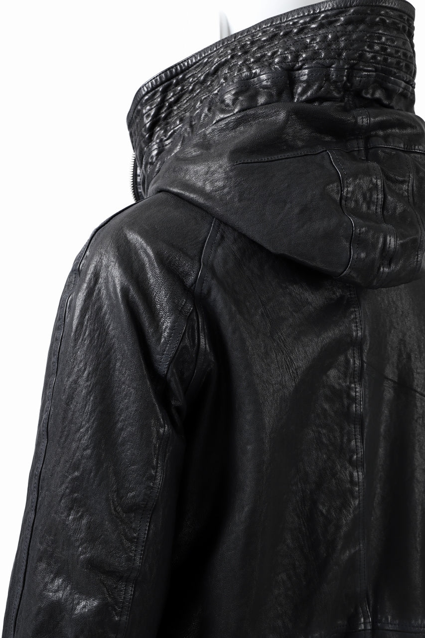 ISAMU KATAYAMA BACKLASH N-3B FLIGHT JACKET / GOAT LEATHER (GARMENT + SPRAY DYED BLACK) - Image 26