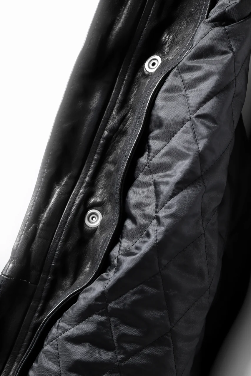 ISAMU KATAYAMA BACKLASH N-3B FLIGHT JACKET / GOAT LEATHER (GARMENT + SPRAY DYED BLACK) - Image 30