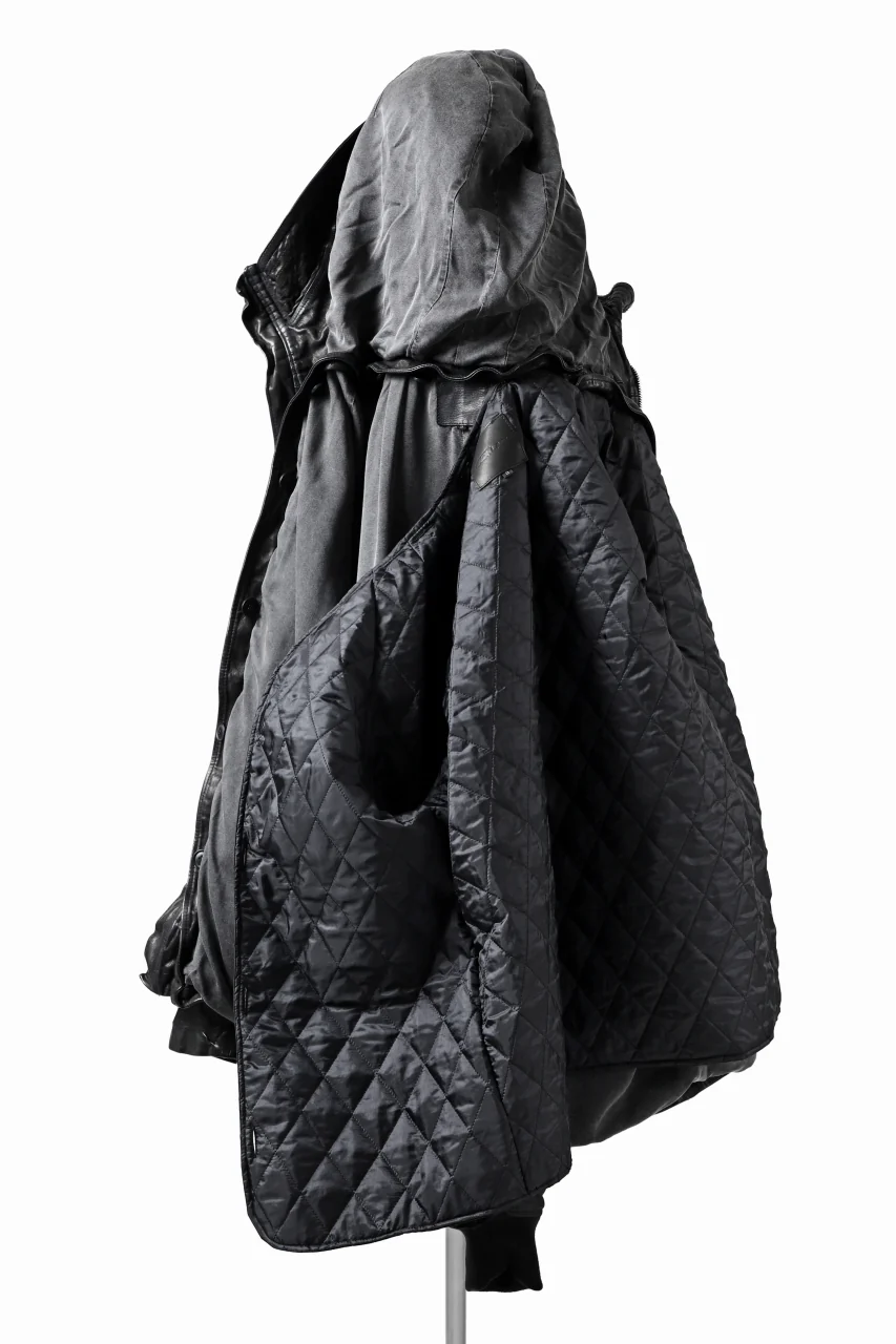 ISAMU KATAYAMA BACKLASH N-3B FLIGHT JACKET / GOAT LEATHER (GARMENT + SPRAY DYED BLACK) - Image 31