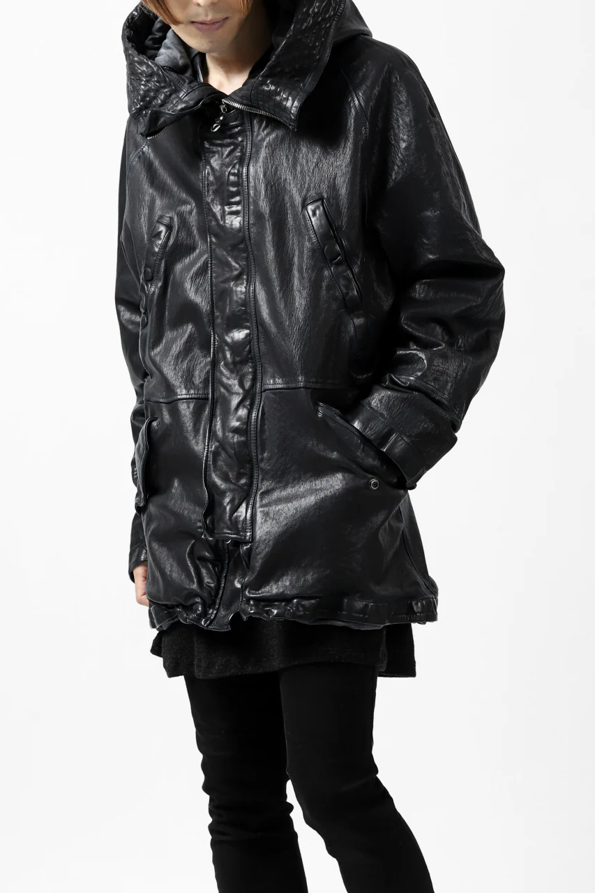 ISAMU KATAYAMA BACKLASH N-3B FLIGHT JACKET / GOAT LEATHER (GARMENT + SPRAY DYED BLACK) - Image 37