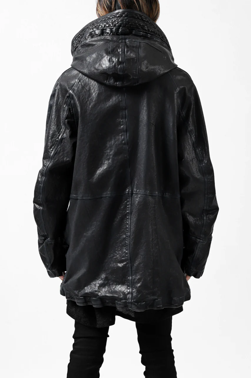 ISAMU KATAYAMA BACKLASH N-3B FLIGHT JACKET / GOAT LEATHER (GARMENT + SPRAY DYED BLACK) - Image 38