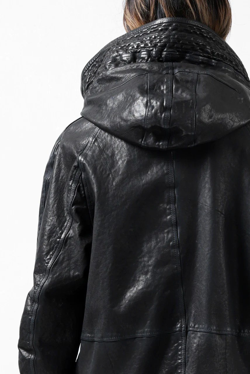 ISAMU KATAYAMA BACKLASH N-3B FLIGHT JACKET / GOAT LEATHER (GARMENT + SPRAY DYED BLACK) - Image 50