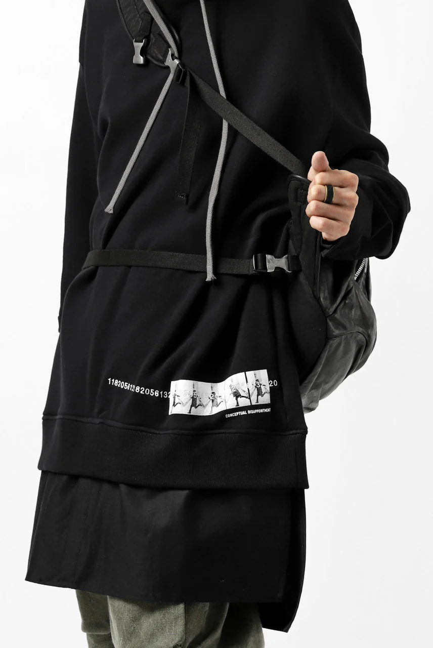 ISAMU KATAYAMA BACKLASH ONE-STRAP BACKPACK / ITALY-SHOULDER OBJECT DYED (BLACK) - Image 12