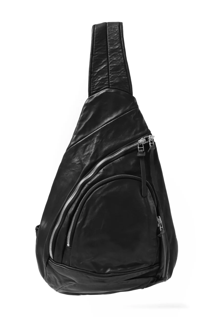 ISAMU KATAYAMA BACKLASH ONE-STRAP BACKPACK / ITALY-SHOULDER OBJECT DYED (BLACK) - Image 13