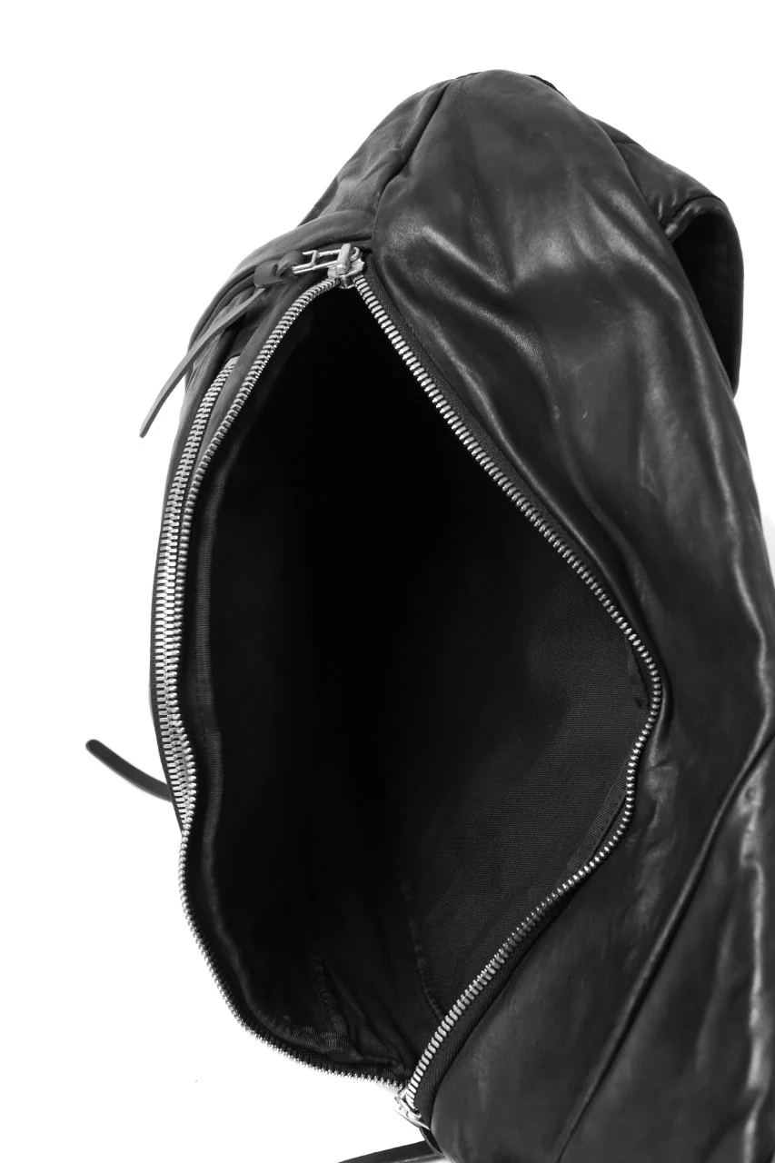 ISAMU KATAYAMA BACKLASH ONE-STRAP BACKPACK / ITALY-SHOULDER OBJECT DYED (BLACK) - Image 25