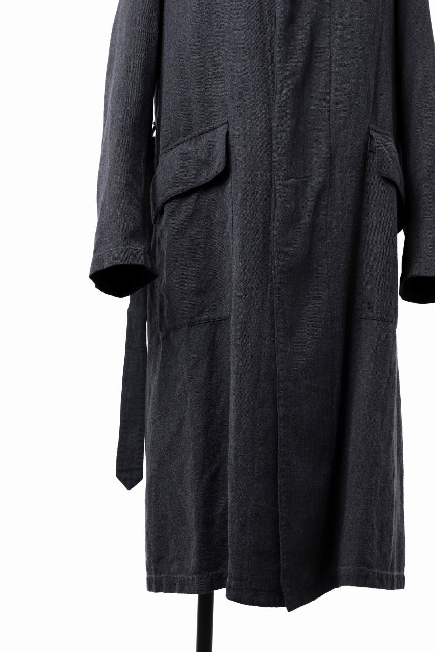 ISAMU KATAYAMA BACKLASH OVER COAT / GARMENT NATURAL DYED WOVEN + ELECTRIC HEATING LINER (INDIGO) - Image 11