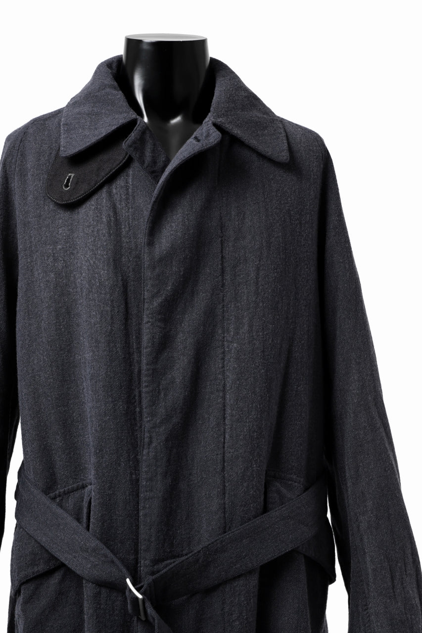 ISAMU KATAYAMA BACKLASH OVER COAT / GARMENT NATURAL DYED WOVEN + ELECTRIC HEATING LINER (INDIGO) - Image 12