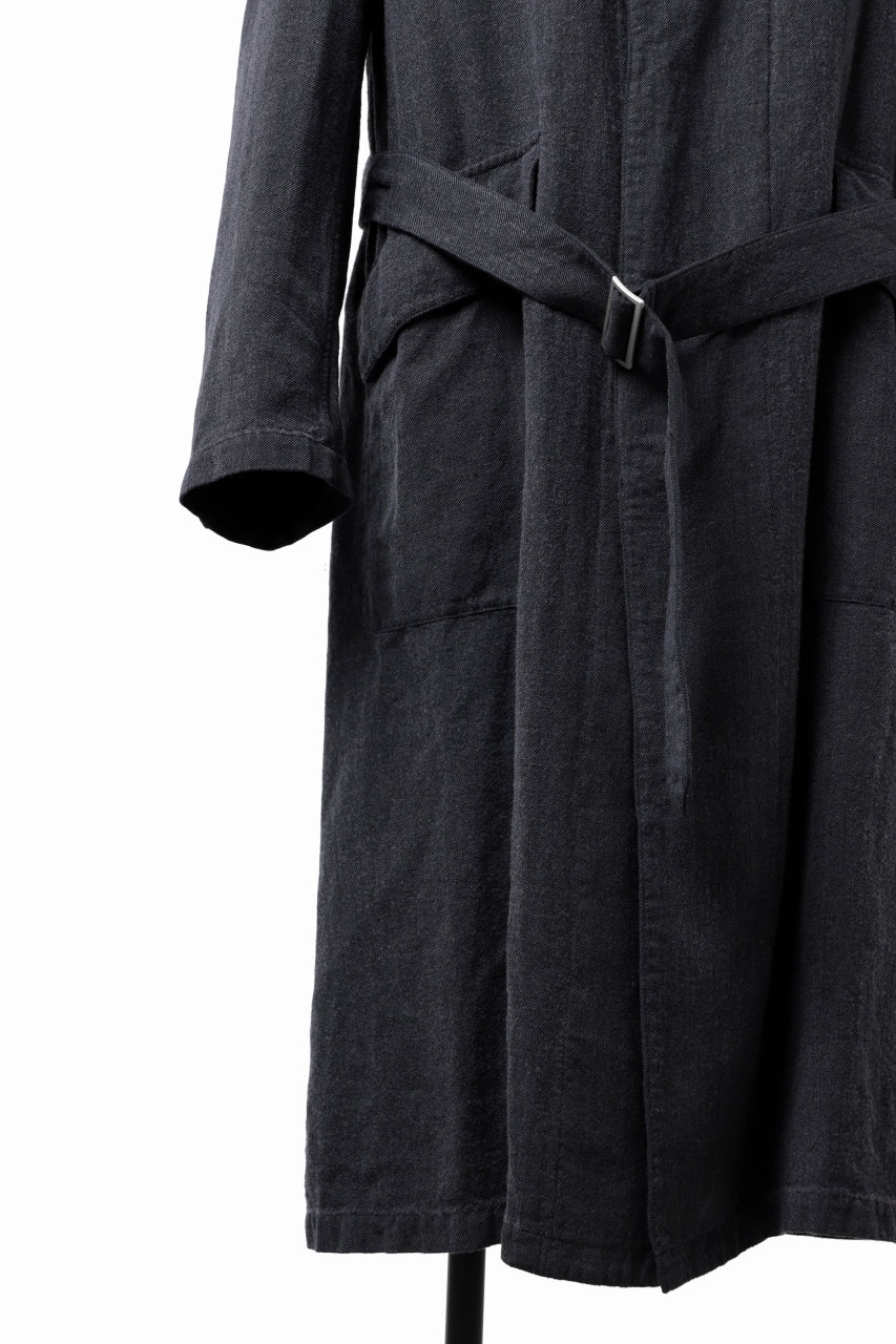 ISAMU KATAYAMA BACKLASH OVER COAT / GARMENT NATURAL DYED WOVEN + ELECTRIC HEATING LINER (INDIGO) - Image 15