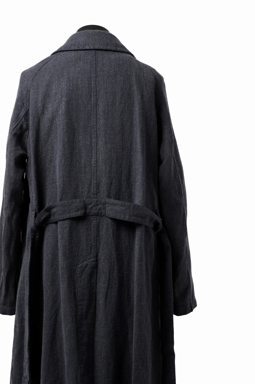 ISAMU KATAYAMA BACKLASH OVER COAT / GARMENT NATURAL DYED WOVEN + ELECTRIC HEATING LINER (INDIGO) - Image 17