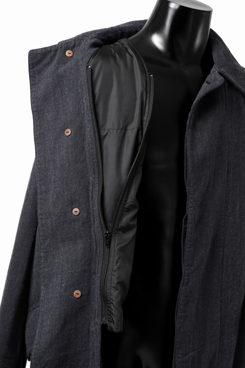 ISAMU KATAYAMA BACKLASH OVER COAT / GARMENT NATURAL DYED WOVEN + ELECTRIC HEATING LINER (INDIGO) - Image 20