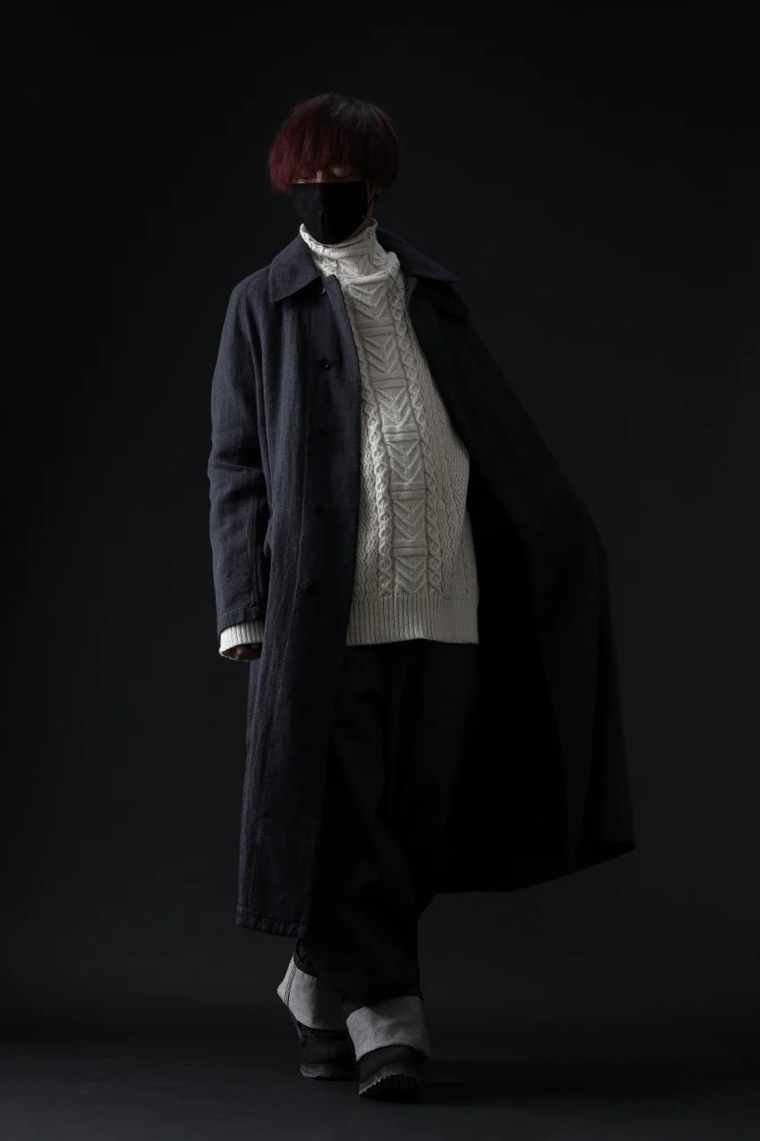 ISAMU KATAYAMA BACKLASH OVER COAT / GARMENT NATURAL DYED WOVEN + ELECTRIC HEATING LINER (INDIGO) - Image 41