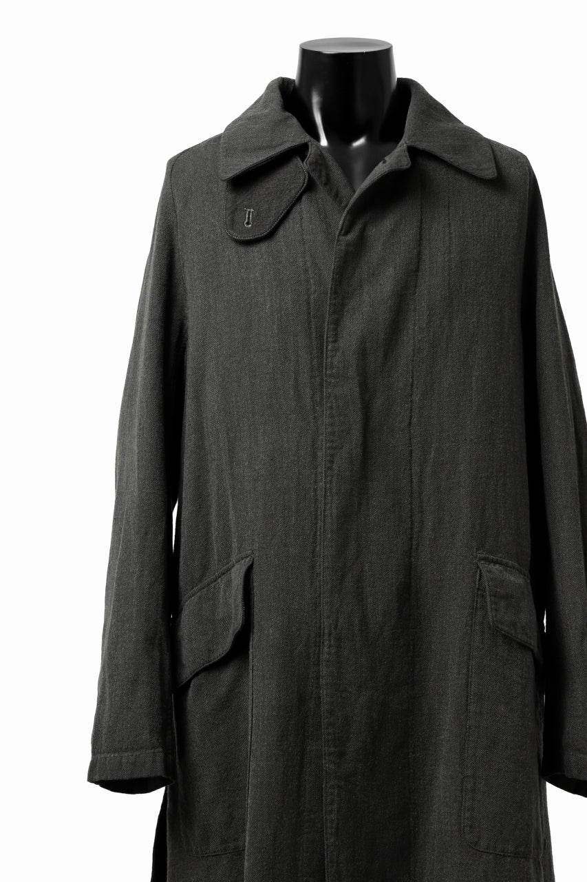 ISAMU KATAYAMA BACKLASH OVER COAT / GARMENT NATURAL DYED WOVEN + ELECTRIC HEATING LINER (LEAF) - Image 14