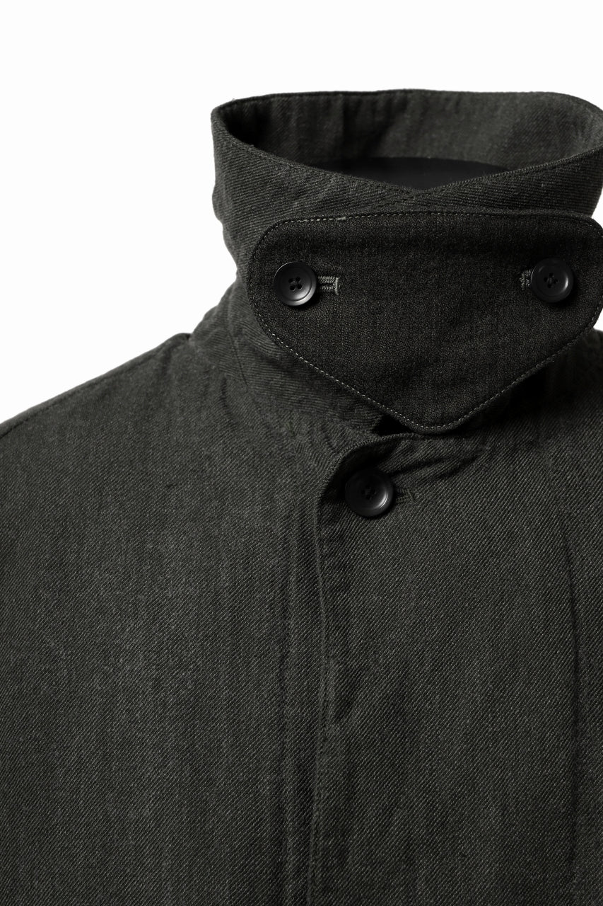 ISAMU KATAYAMA BACKLASH OVER COAT / GARMENT NATURAL DYED WOVEN + ELECTRIC HEATING LINER (LEAF) - Image 18