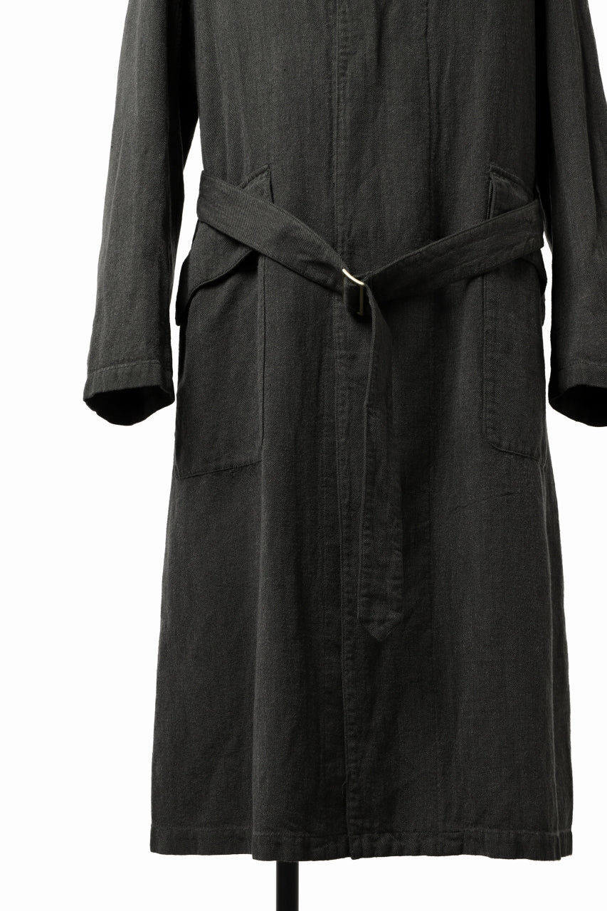 ISAMU KATAYAMA BACKLASH OVER COAT / GARMENT NATURAL DYED WOVEN + ELECTRIC HEATING LINER (LEAF) - Image 20