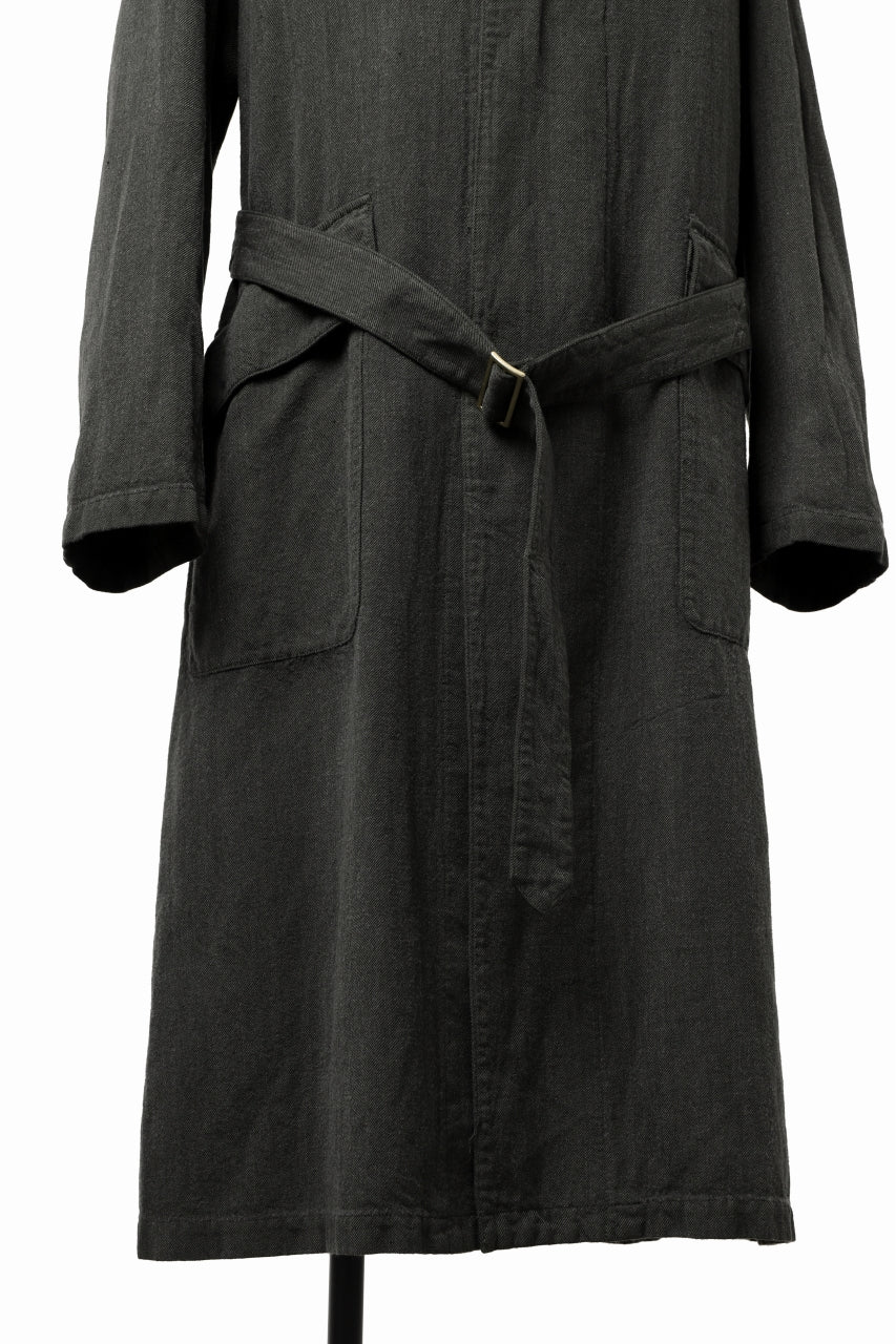 ISAMU KATAYAMA BACKLASH OVER COAT / GARMENT NATURAL DYED WOVEN + ELECTRIC HEATING LINER (LEAF) - Image 21