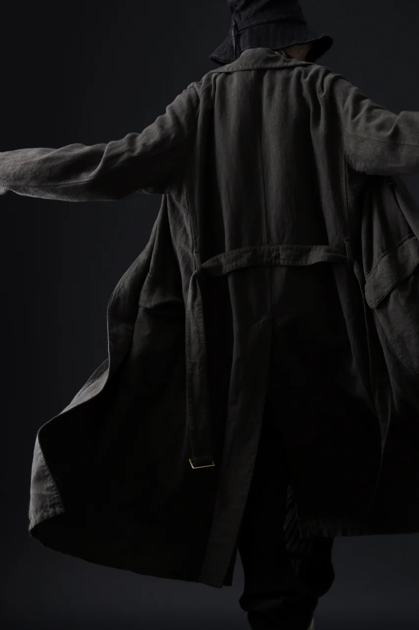 ISAMU KATAYAMA BACKLASH OVER COAT / GARMENT NATURAL DYED WOVEN + ELECTRIC HEATING LINER (LEAF) - Image 38