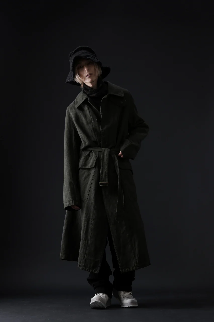 ISAMU KATAYAMA BACKLASH OVER COAT / GARMENT NATURAL DYED WOVEN + ELECTRIC HEATING LINER (LEAF) - Image 46