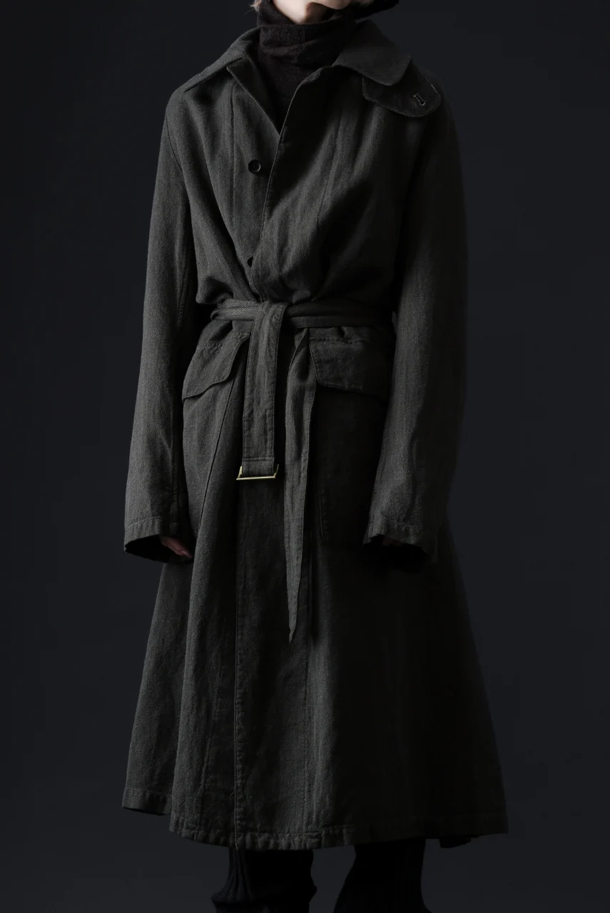 ISAMU KATAYAMA BACKLASH OVER COAT / GARMENT NATURAL DYED WOVEN + ELECTRIC HEATING LINER (LEAF) - Image 48