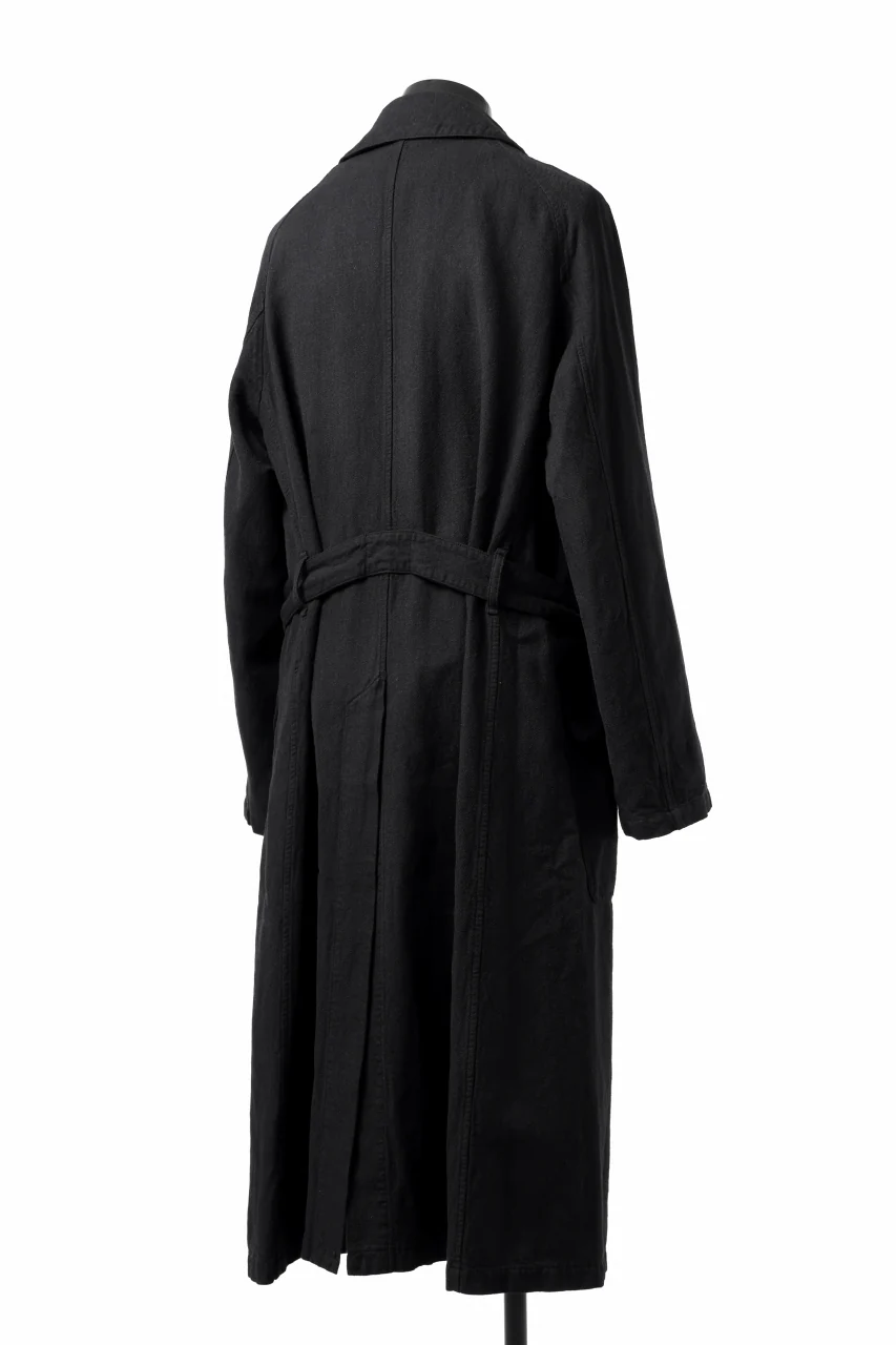 ISAMU KATAYAMA BACKLASH OVER COAT / GARMENT NATURAL DYED WOVEN + ELECTRIC HEATING LINER (SUMI) - Image 11