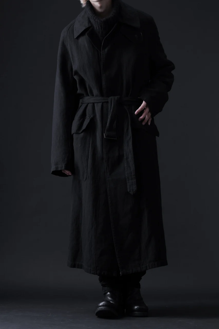 ISAMU KATAYAMA BACKLASH OVER COAT / GARMENT NATURAL DYED WOVEN + ELECTRIC HEATING LINER (SUMI) - Image 28