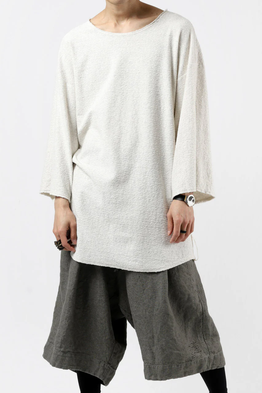 ISAMU KATAYAMA BACKLASH OVER FIT CUT & SEWN / RANDOM PILE FABRIC (BEIGE) - Image 23