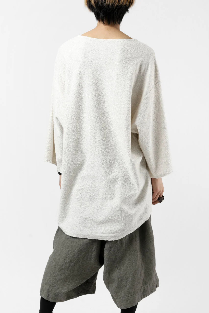 ISAMU KATAYAMA BACKLASH OVER FIT CUT & SEWN / RANDOM PILE FABRIC (BEIGE) - Image 24