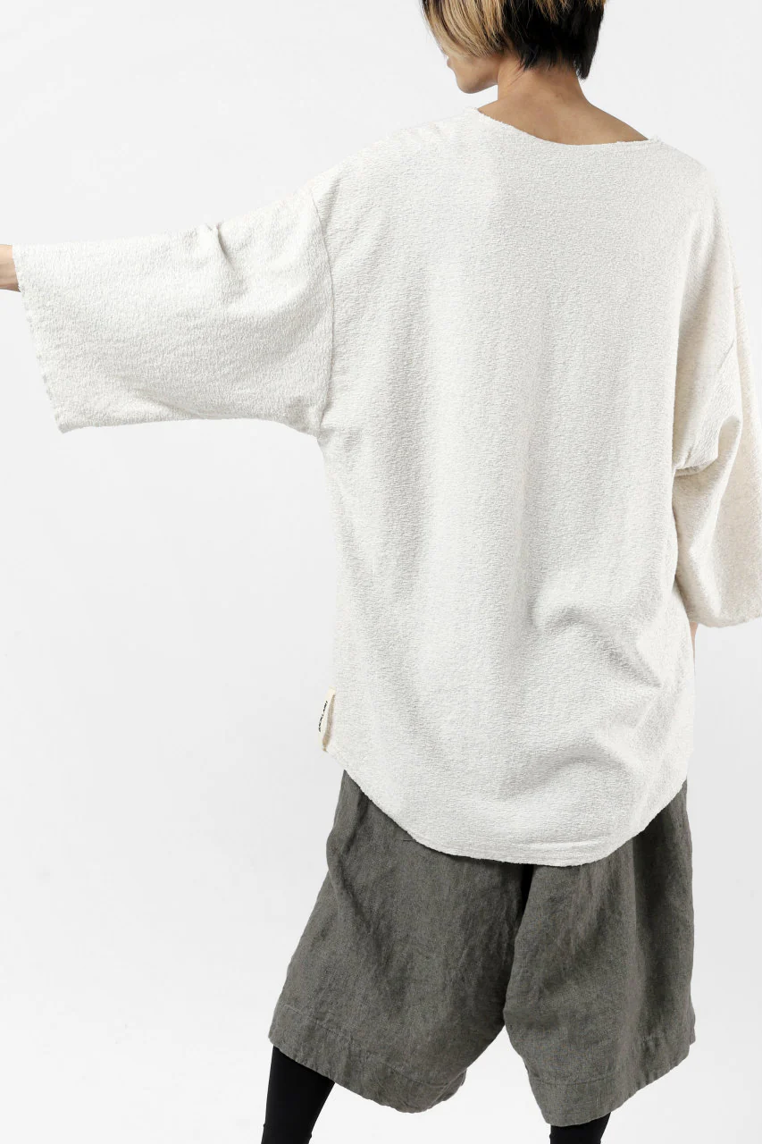 ISAMU KATAYAMA BACKLASH OVER FIT CUT & SEWN / RANDOM PILE FABRIC (BEIGE) - Image 26