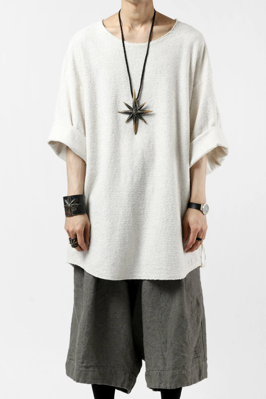 ISAMU KATAYAMA BACKLASH OVER FIT CUT & SEWN / RANDOM PILE FABRIC (BEIGE) - Image 27