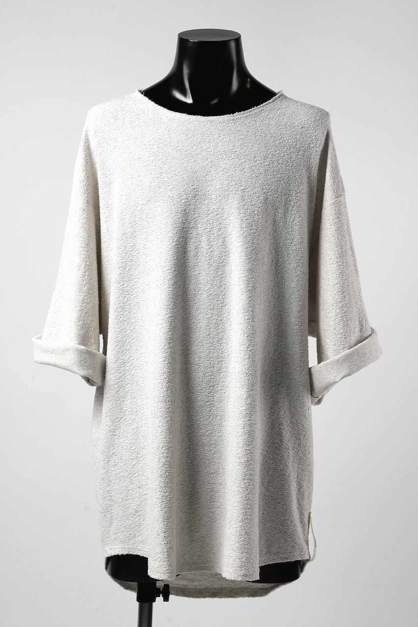 ISAMU KATAYAMA BACKLASH OVER FIT CUT & SEWN / RANDOM PILE FABRIC (BEIGE) - Image 3