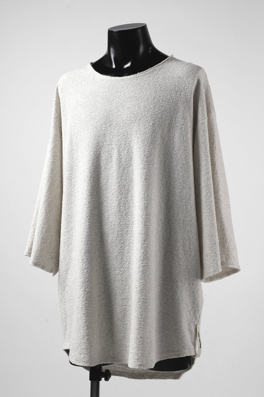 ISAMU KATAYAMA BACKLASH OVER FIT CUT & SEWN / RANDOM PILE FABRIC (BEIGE) - Image 4