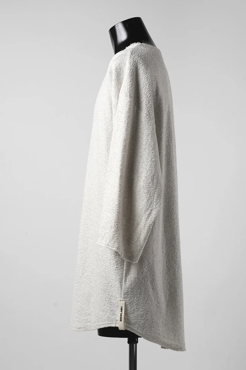 ISAMU KATAYAMA BACKLASH OVER FIT CUT & SEWN / RANDOM PILE FABRIC (BEIGE) - Image 5