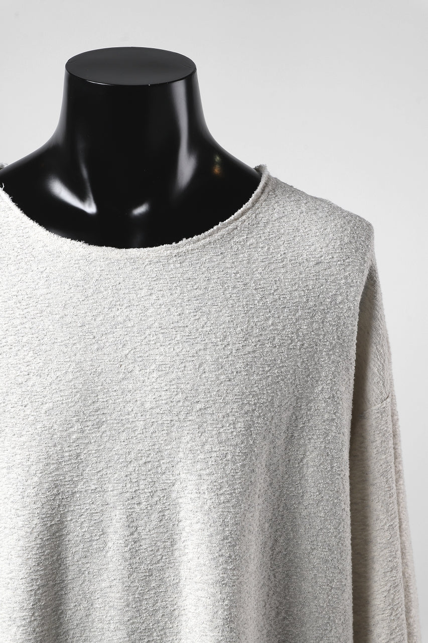 ISAMU KATAYAMA BACKLASH OVER FIT CUT & SEWN / RANDOM PILE FABRIC (BEIGE) - Image 9