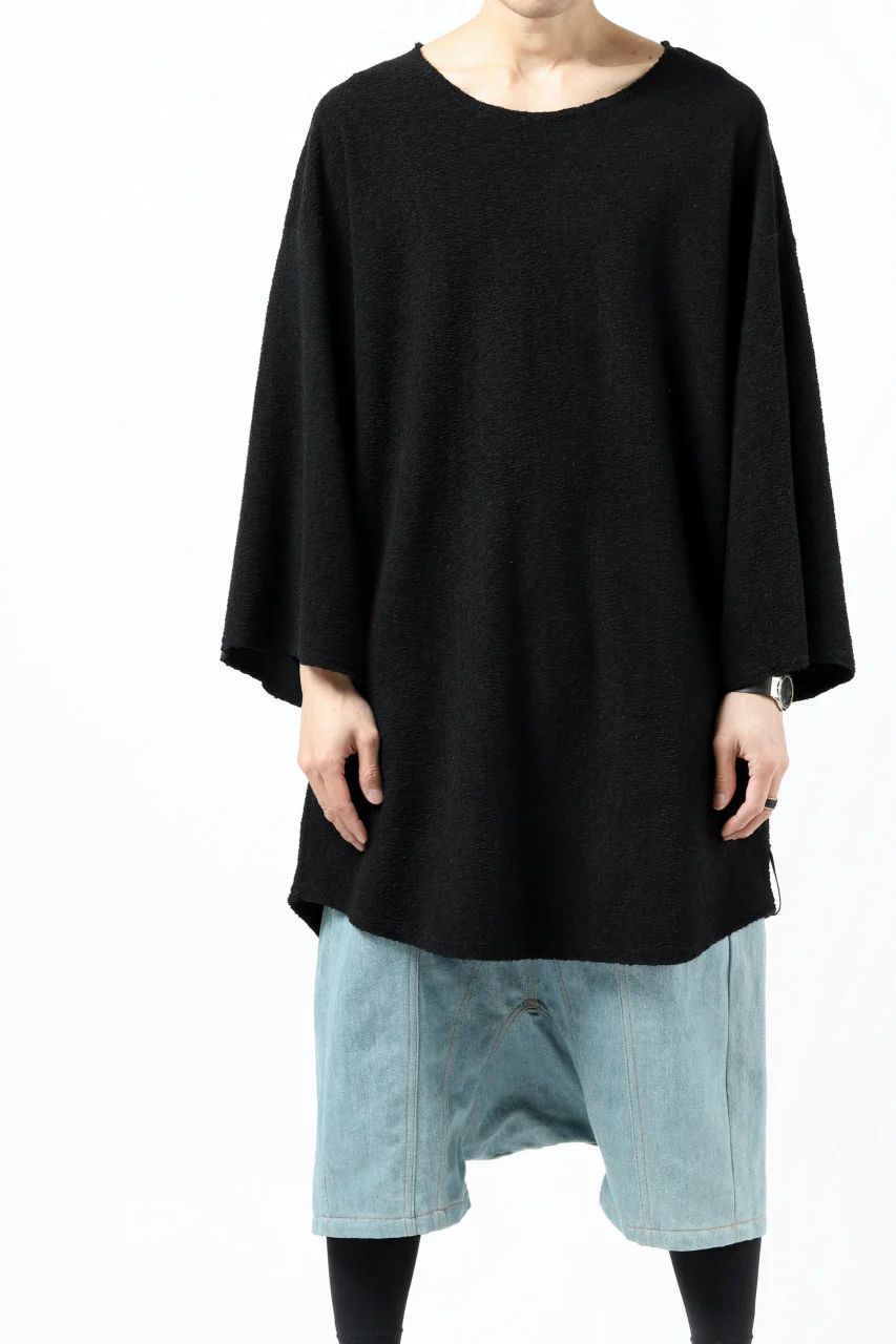 ISAMU KATAYAMA BACKLASH OVER FIT CUT & SEWN / RANDOM PILE FABRIC (BLACK) - Image 19