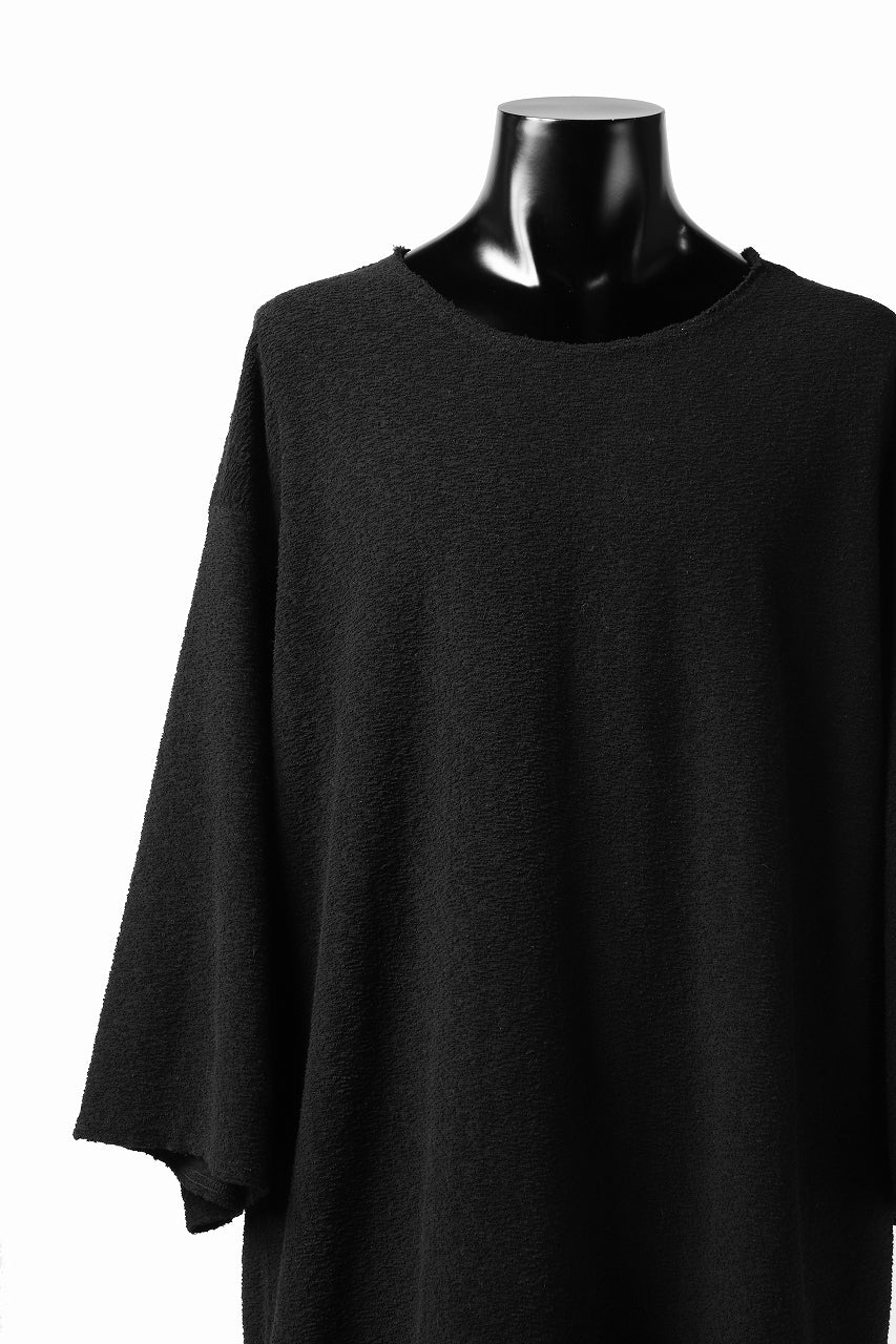 ISAMU KATAYAMA BACKLASH OVER FIT CUT & SEWN / RANDOM PILE FABRIC (BLACK) - Image 5