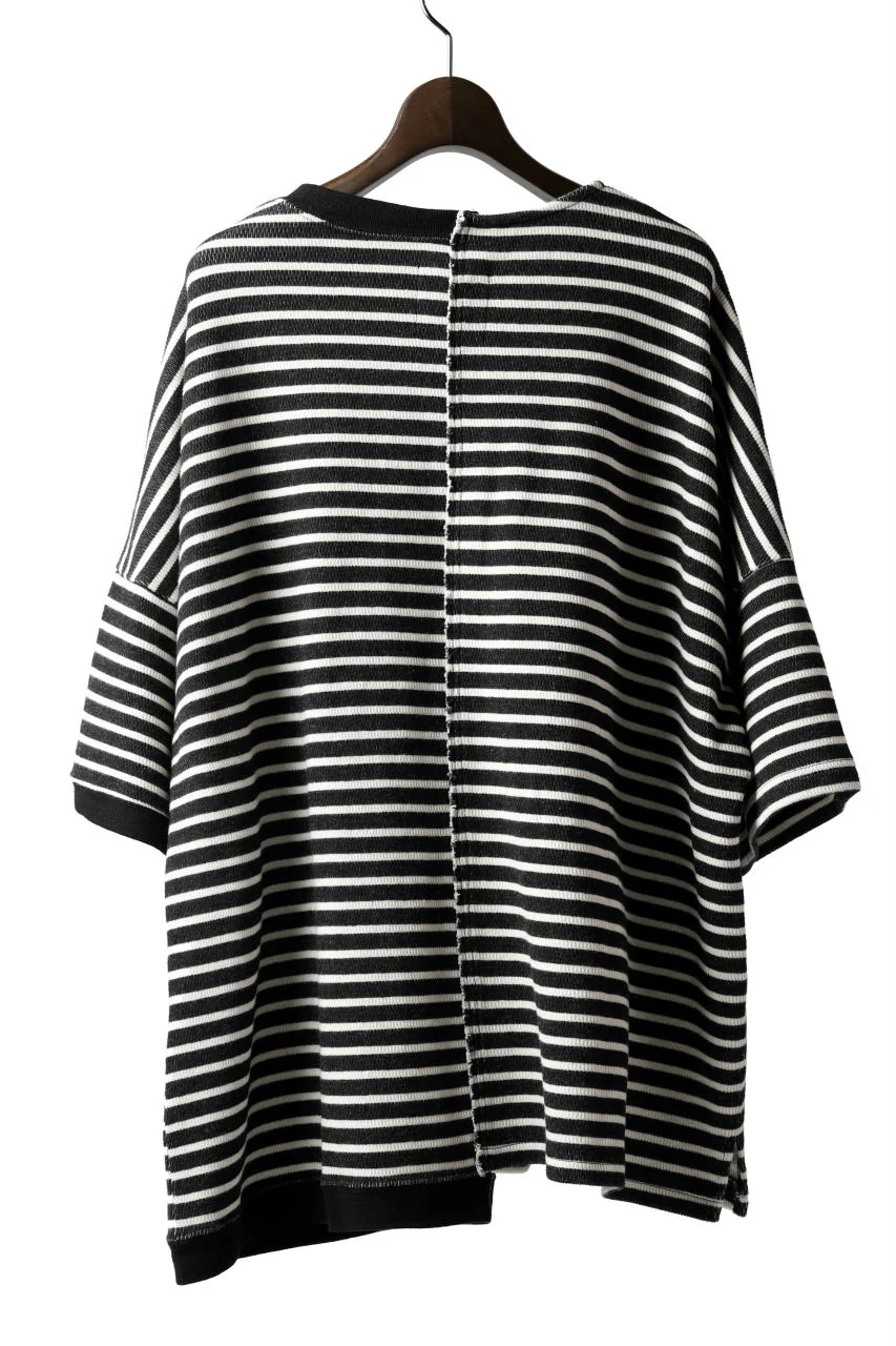 ISAMU KATAYAMA BACKLASH OVERSIZED SWITCHING TOPS / COTTON HONEYCOMB (BORDER) - Image 10