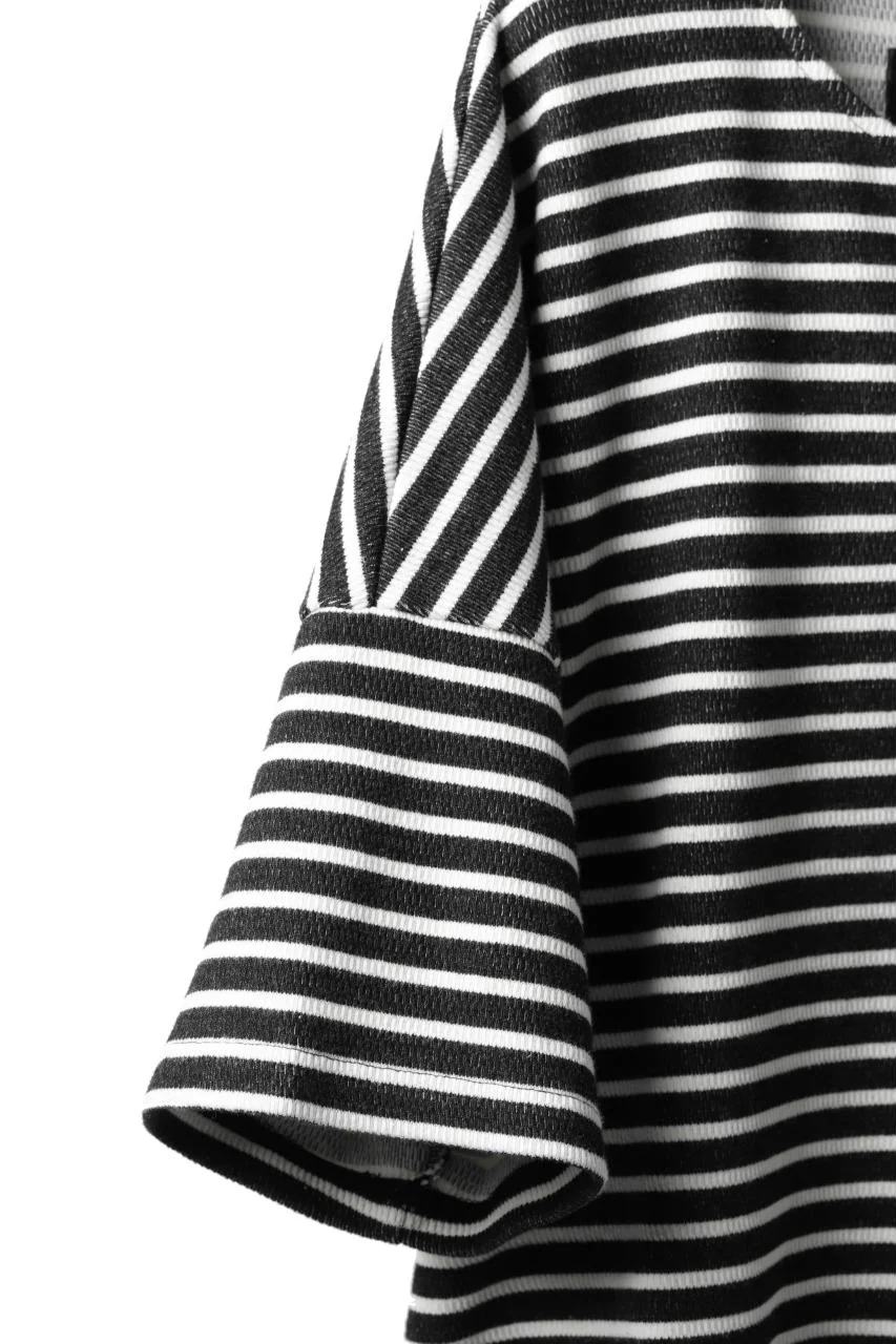 ISAMU KATAYAMA BACKLASH OVERSIZED SWITCHING TOPS / COTTON HONEYCOMB (BORDER) - Image 12
