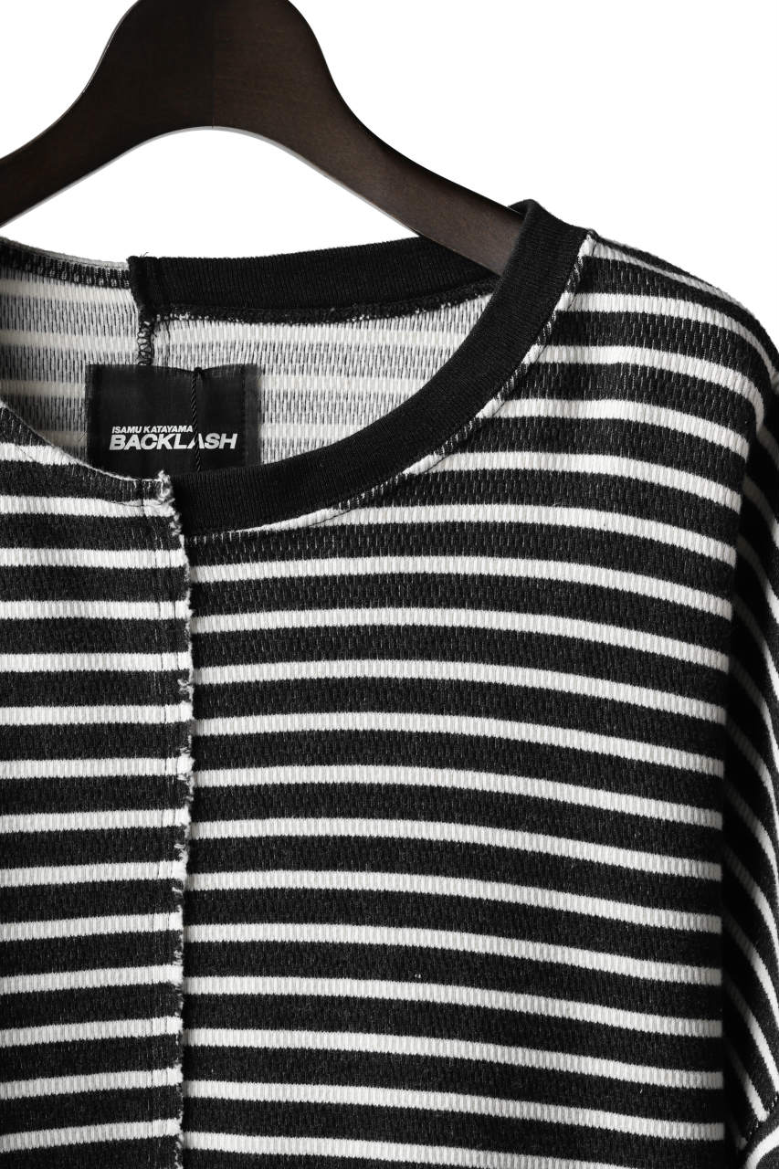 ISAMU KATAYAMA BACKLASH OVERSIZED SWITCHING TOPS / COTTON HONEYCOMB (BORDER) - Image 13