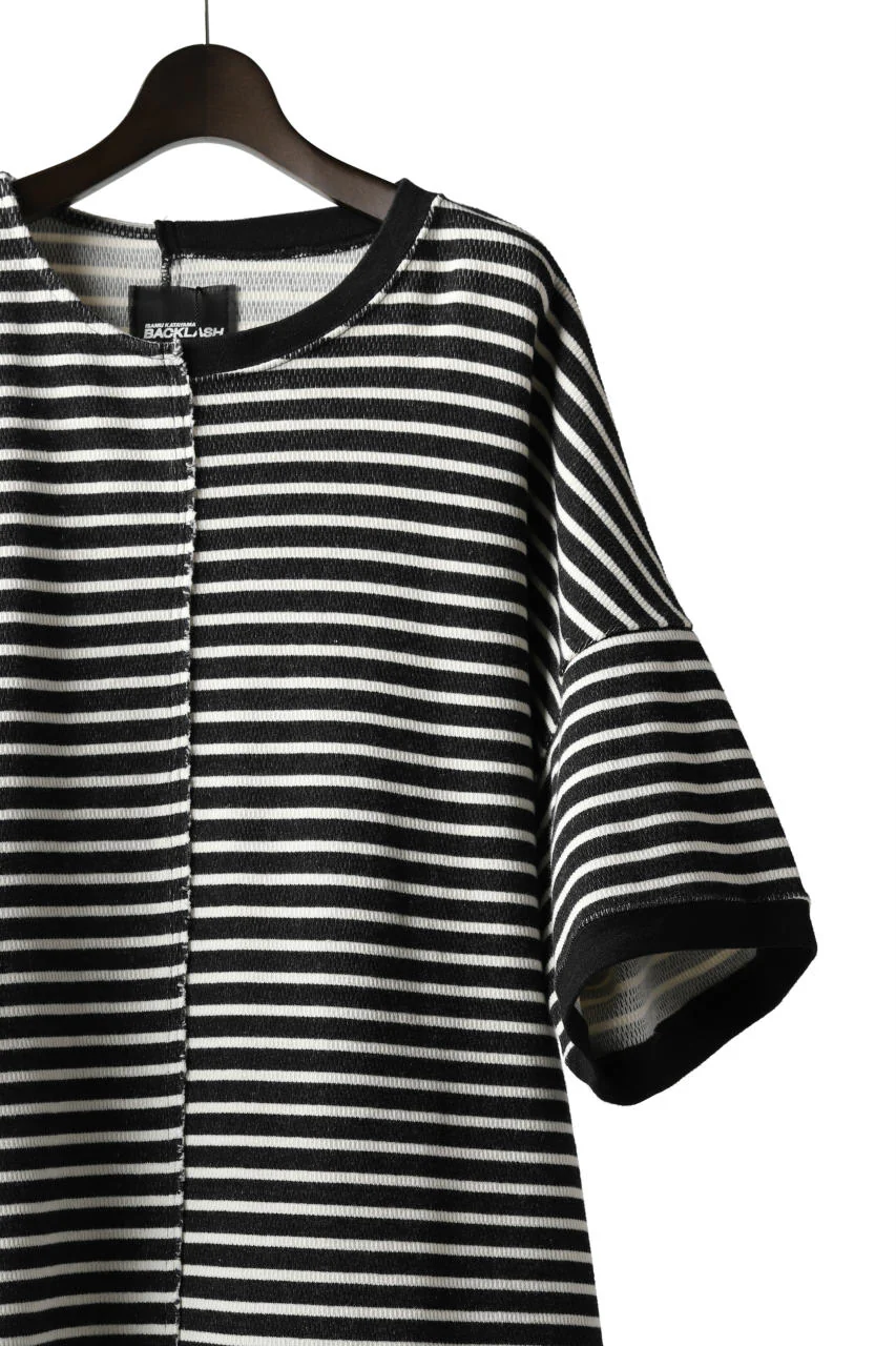 ISAMU KATAYAMA BACKLASH OVERSIZED SWITCHING TOPS / COTTON HONEYCOMB (BORDER) - Image 14