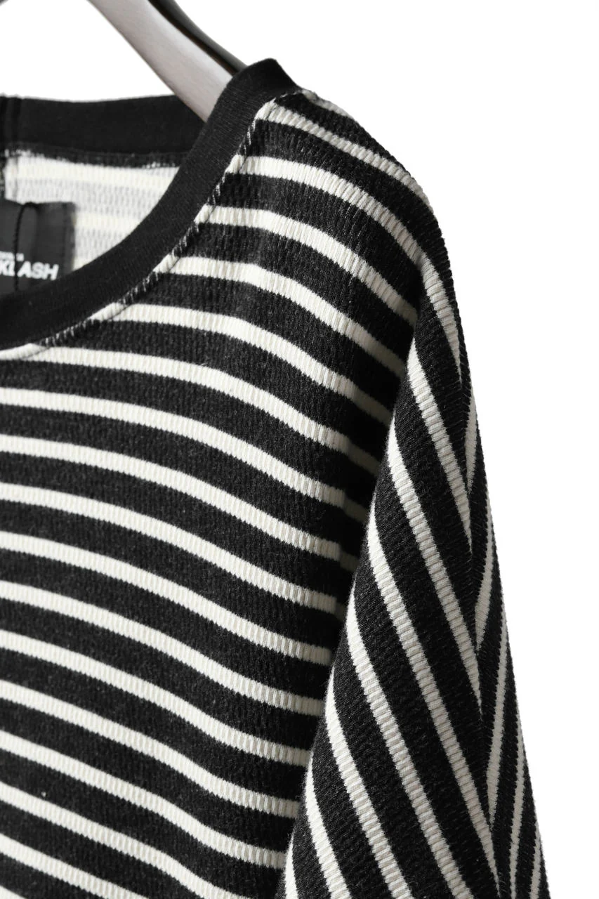 ISAMU KATAYAMA BACKLASH OVERSIZED SWITCHING TOPS / COTTON HONEYCOMB (BORDER) - Image 17