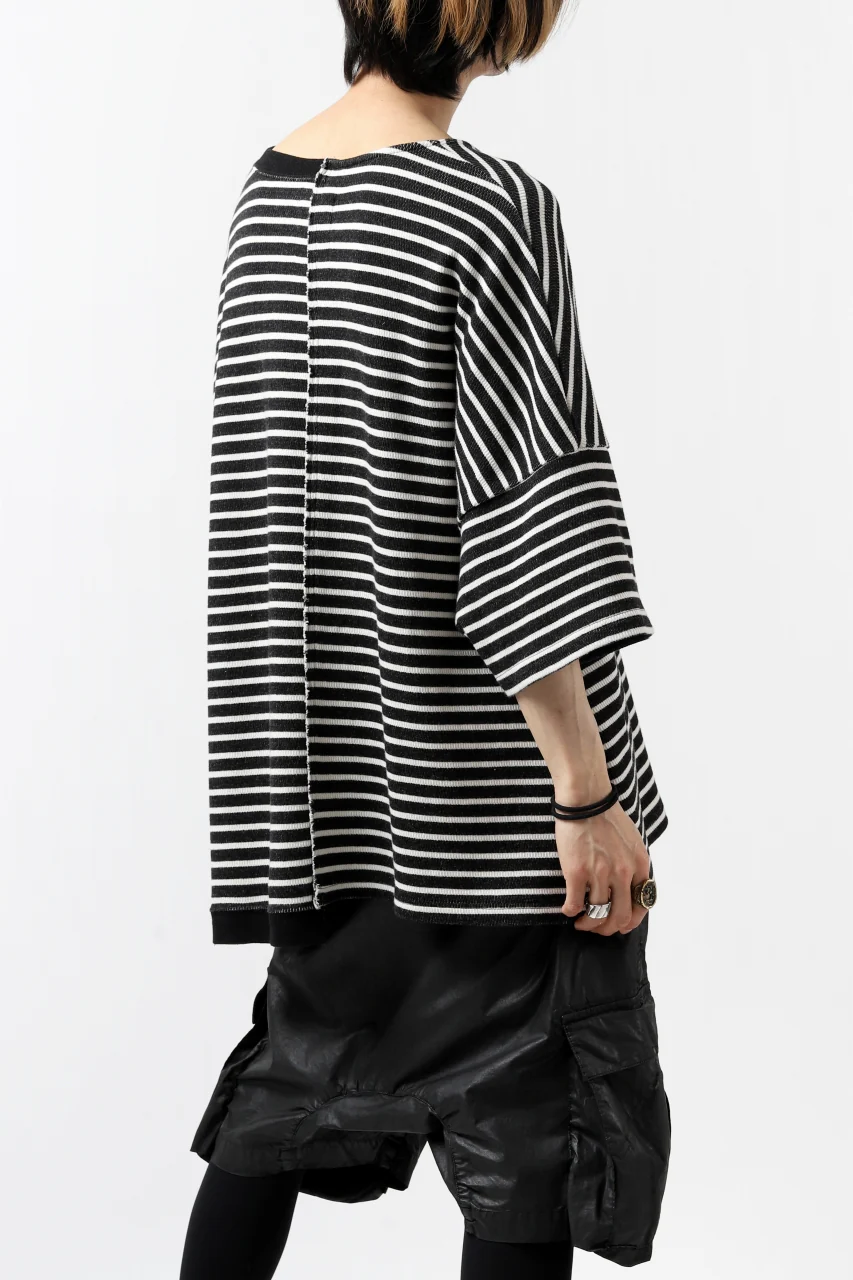 ISAMU KATAYAMA BACKLASH OVERSIZED SWITCHING TOPS / COTTON HONEYCOMB (BORDER) - Image 23