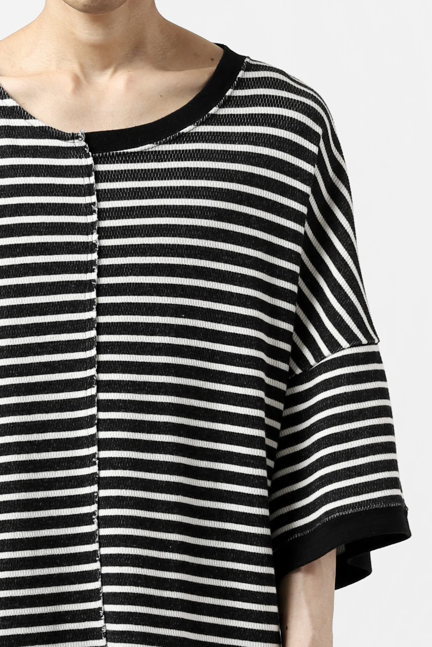 ISAMU KATAYAMA BACKLASH OVERSIZED SWITCHING TOPS / COTTON HONEYCOMB (BORDER) - Image 25
