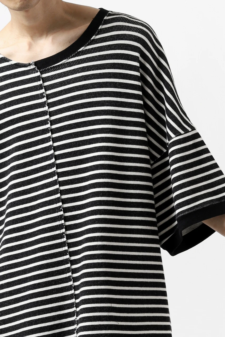 ISAMU KATAYAMA BACKLASH OVERSIZED SWITCHING TOPS / COTTON HONEYCOMB (BORDER) - Image 27