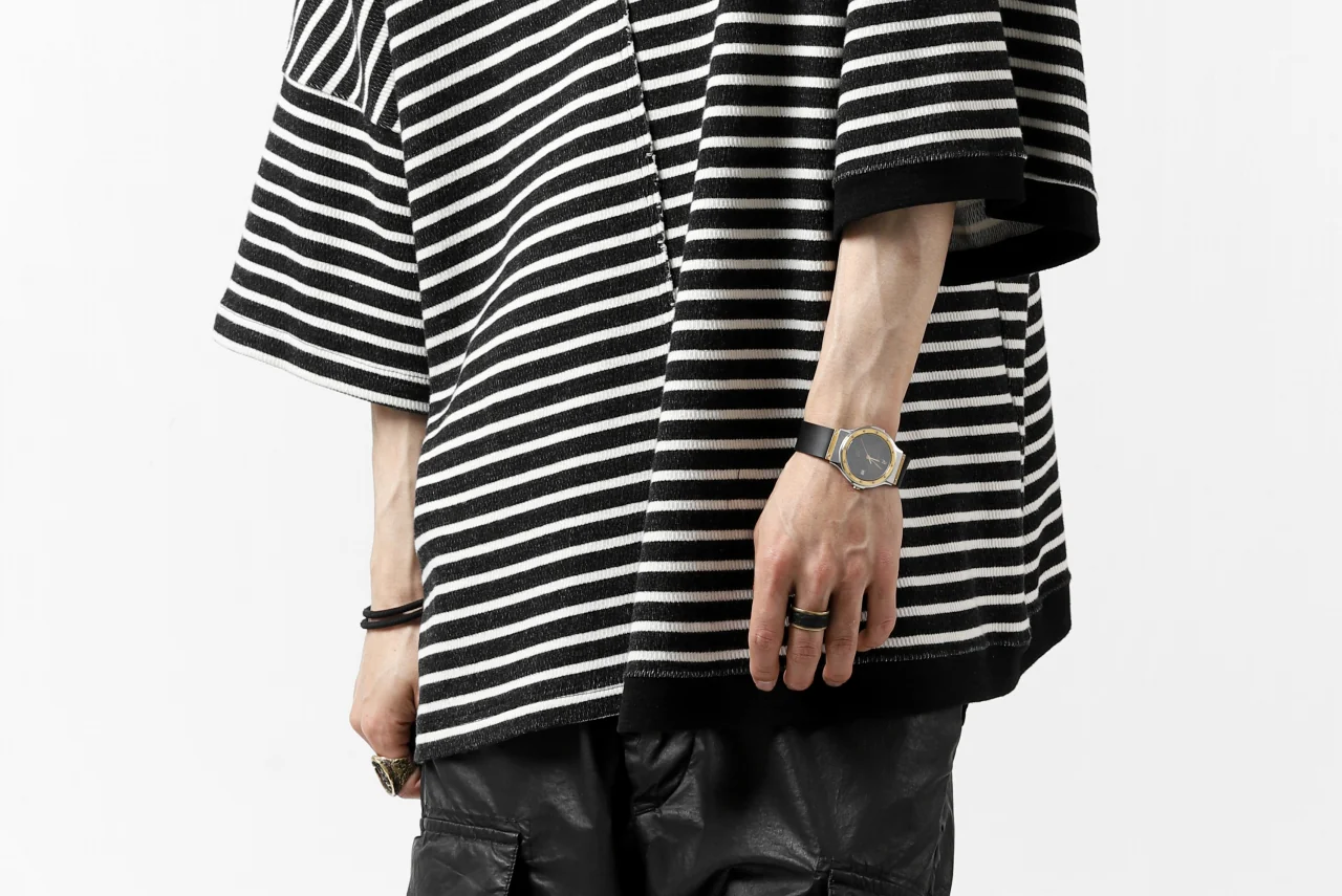 ISAMU KATAYAMA BACKLASH OVERSIZED SWITCHING TOPS / COTTON HONEYCOMB (BORDER) - Image 34