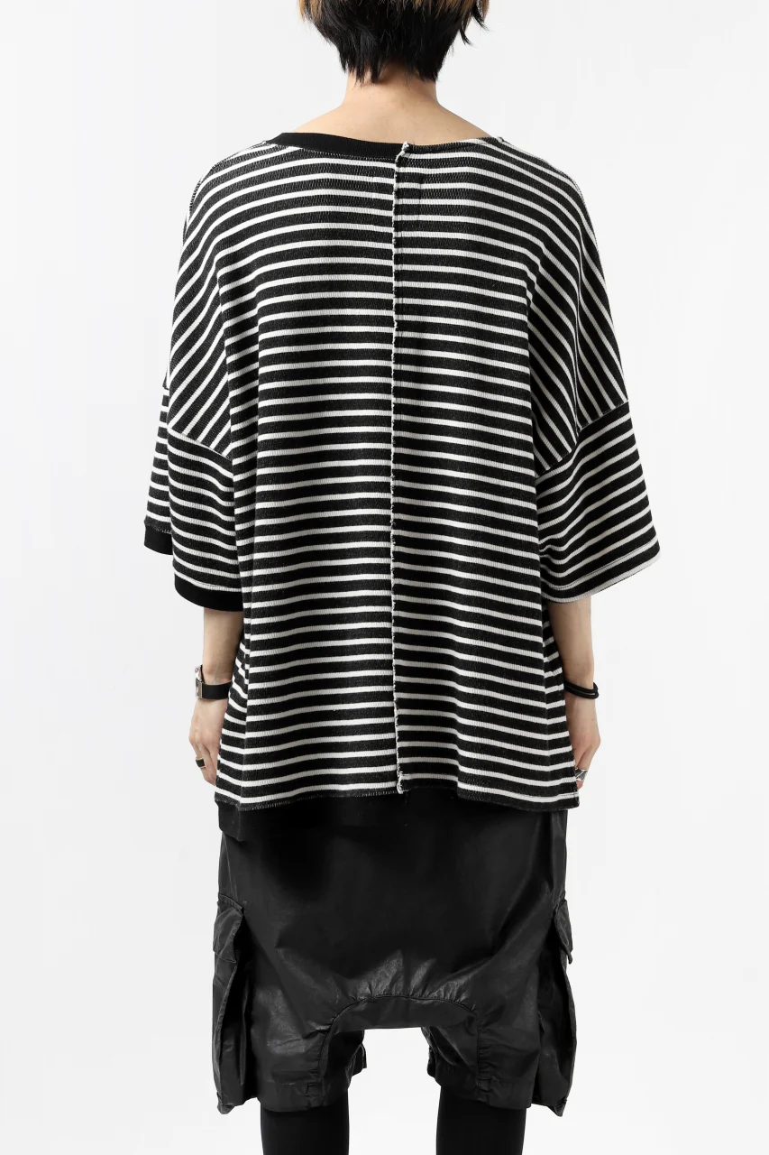 ISAMU KATAYAMA BACKLASH OVERSIZED SWITCHING TOPS / COTTON HONEYCOMB (BORDER) - Image 4