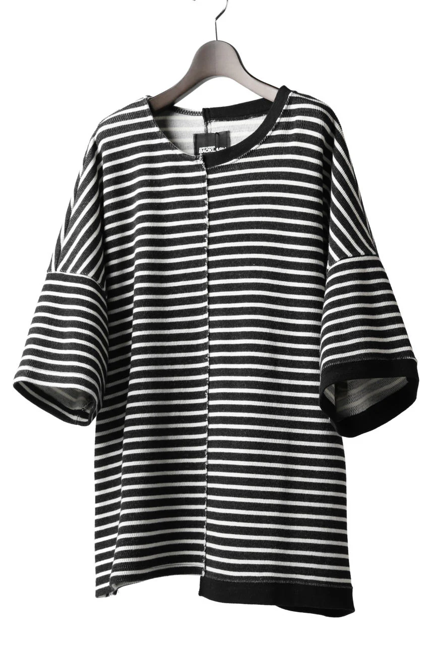 ISAMU KATAYAMA BACKLASH OVERSIZED SWITCHING TOPS / COTTON HONEYCOMB (BORDER) - Image 9
