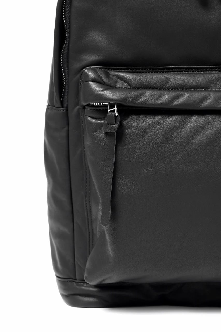 ISAMU KATAYAMA BACKLASH PADDED BACKPACK / MONOCHROME LUXURY STEER (BLACK) - Image 11