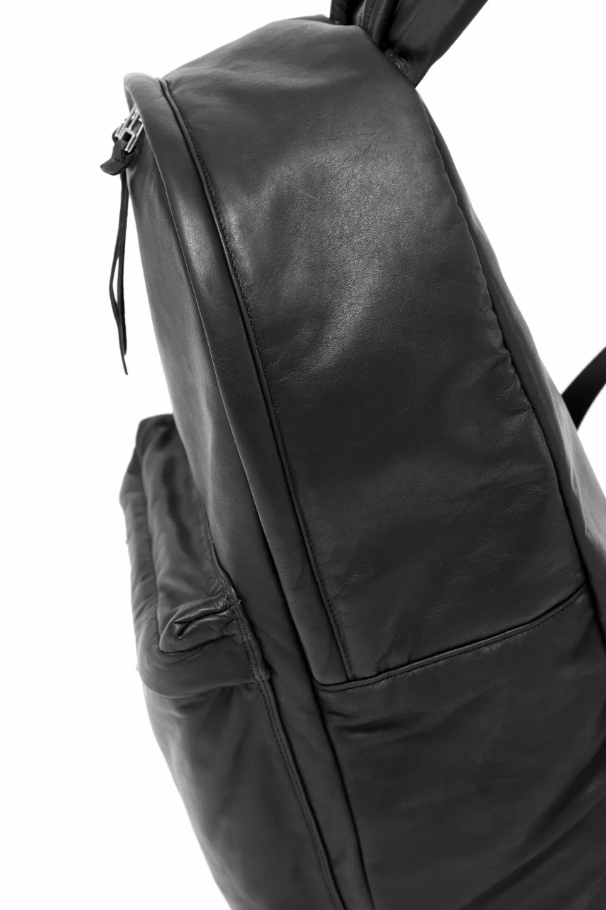 ISAMU KATAYAMA BACKLASH PADDED BACKPACK / MONOCHROME LUXURY STEER (BLACK) - Image 20