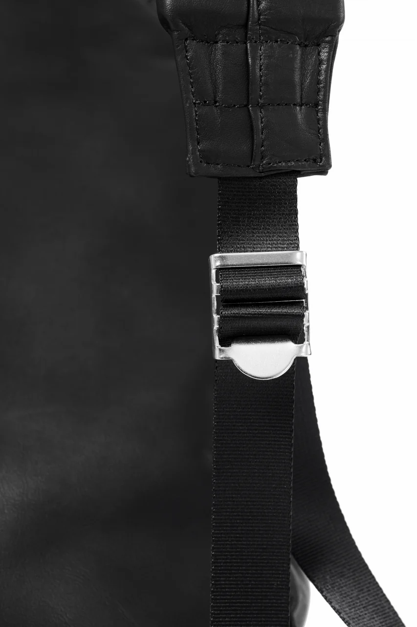 ISAMU KATAYAMA BACKLASH PADDED BACKPACK / MONOCHROME LUXURY STEER (BLACK) - Image 25