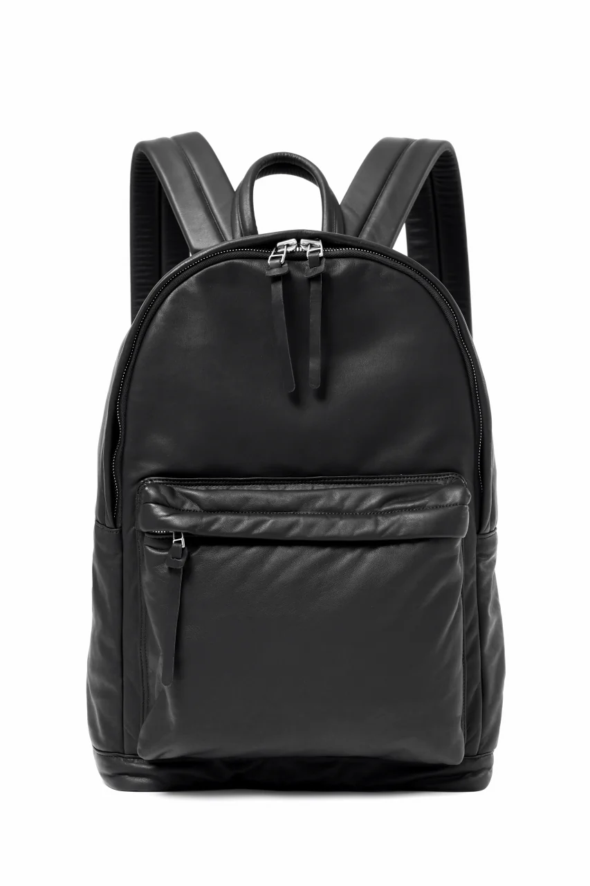 ISAMU KATAYAMA BACKLASH PADDED BACKPACK / MONOCHROME LUXURY STEER (BLACK) - Image 8