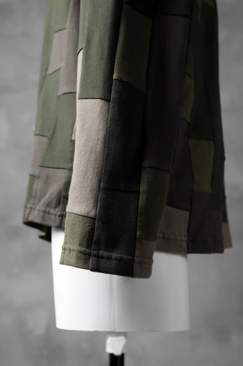 ISAMU KATAYAMA BACKLASH PATCHWORK-PRODUCTION JERSEY TOPS (KHAKI) - Image 11
